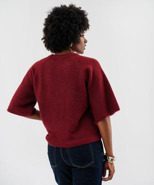 Pull manches courtes ample et douillet femme vue3 - GEMO(FEMME PAP) - GEMO