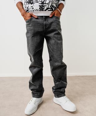Jean regular en denim de coton stretch délavé garçon vue2 - GEMO (JUNIOR) - GEMO