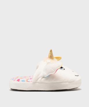 Chaussons mules motif licorne en relief fille  vue1 - GEMO (ENFANT) - GEMO