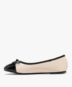 Ballerines bicolores avec bout verni femme - Valentina Baldano vue3 - VALENTINA BALDA - GEMO