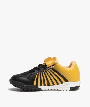 Baskets garçon style chaussures de foot bicolores à scratch vue3 - GEMO (ENFANT) - GEMO