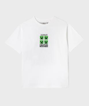 Tee-shirt manches courtes avec motif buste et dos garçon - Minecraft vue5 - MINECRAFT - GEMO