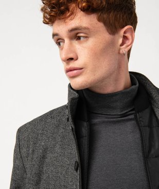 Manteau homme court avec col intérieur amovible vue4 - GEMO (HOMME) - GEMO