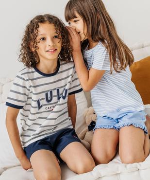 Pyjashort avec haut rayé garçon - LuluCastagnette vue5 - LULU CASTAGNETTE GEMO FOR GOOD - GEMO