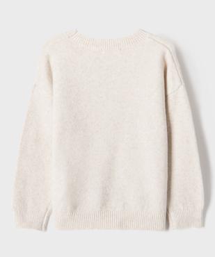 Pull à col rond fille vue3 - GEMO (ENFANT) - GEMO