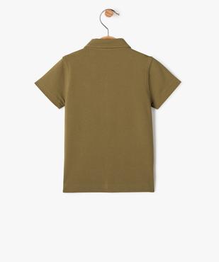 Polo manches courtes avec col zippé bébé garçon vue3 - GEMO 4G BEBE - GEMO