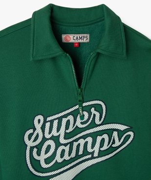 Sweat col polo zippé garçon - Camps United vue2 - CAMPS GEMO FOR GOOD - GEMO