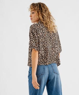 Chemise manches courtes ample et fluide femme  vue3 - GEMO 4G FEMME - GEMO