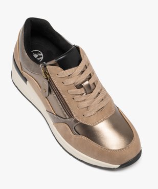 Derbies confort look sport avec talon compensé femme vue6 - GEMO (SPORTSWR) - GEMO