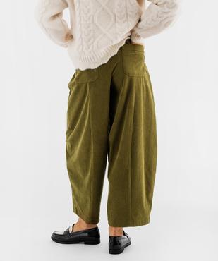 Pantalon barrel en velours femme vue3 - GEMO(FEMME PAP) - GEMO