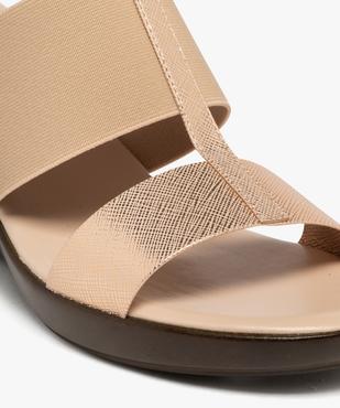 Mules femme compensées à bride élastique et bride fantaisie vue6 - GEMO(URBAIN) - GEMO