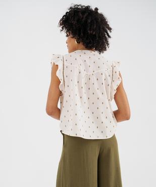 Blouse sans manches avec volants aux emmanchures femme vue3 - GEMO(FEMME PAP) - GEMO