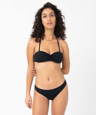 Haut de maillot de bain femme forme bandeau avec bretelles amovibles vue3 - GEMO 4G FEMME - GEMO