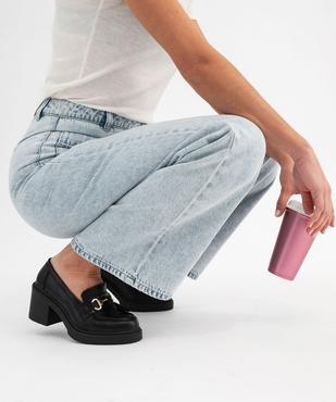 Mocassins à plateforme et large talon femme - 5 Miles vue1 - 5 MILES - GEMO