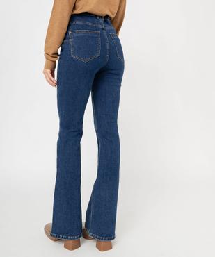 Jean bootcut taille haute avec fine ceinture femme vue3 - GEMO 4G FEMME - GEMO