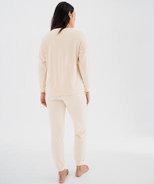 Pyjama pantalon manches longues femme vue1 - GEMO 4G FEMME - GEMO