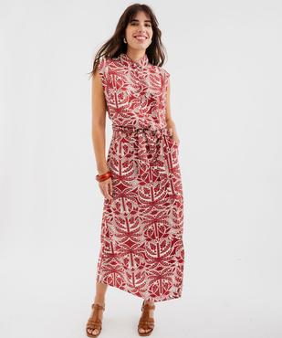 Blouse sans manches imprimée avec liens à nouer femme vue5 - GEMO 4G FEMME - GEMO