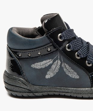 Bottines bébé fille, vernis à touches argentées vue6 - GEMO(BEBE DEBT) - GEMO