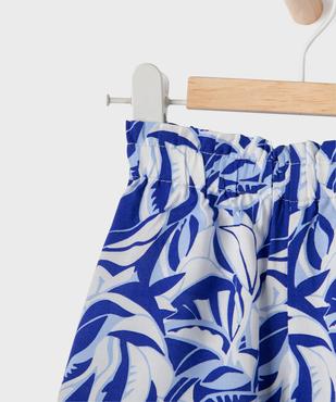 Short ample en viscose à motif feuillage bébé fille vue2 - GEMO 4G BEBE - GEMO