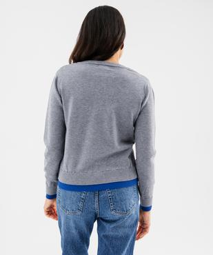 Gilet boutonné col rond femme vue3 - GEMO 4G FEMME - GEMO