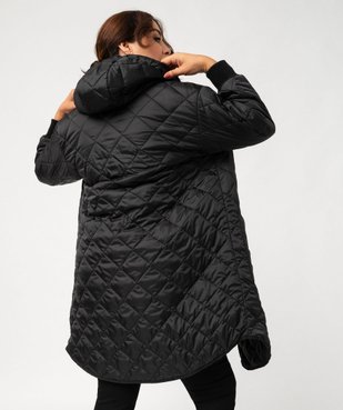 Manteau à capuche au matelassage léger femme vue3 - GEMO (G TAILLE) - GEMO