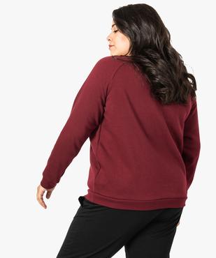 Sweat molletonné femme avec inscription sur l'avant vue3 - GEMO (G TAILLE) - GEMO
