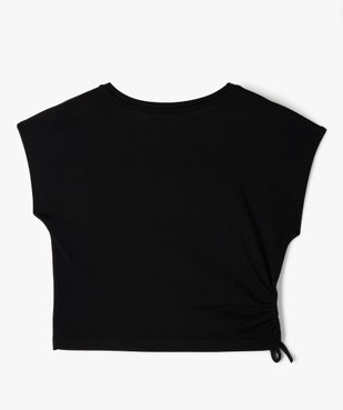 Tee-shirt manches courtes coupe loose imprimé tropical fille vue3 - GEMO (ENFANT) - GEMO