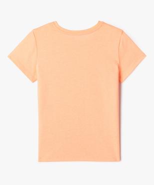 Tee-shirt manches courtes et col rond fille vue3 - GEMO 4G FILLE - GEMO