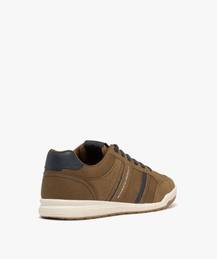 Baskets basses à lacets et jeu de matières homme vue5 - URBAN STEPS - GEMO