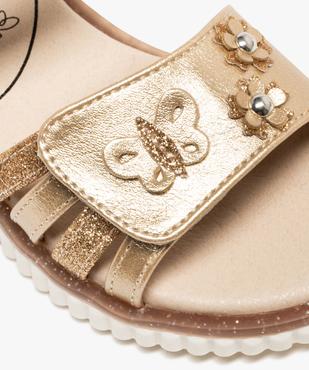 Sandales à paillettes à scratch et semelle fantaisie fille  vue6 - LOVELY WINGS - GEMO