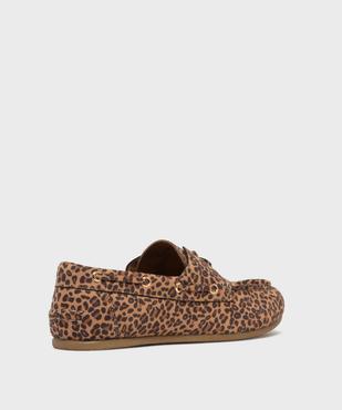 Mocassins souples imprimé léopard semelle intérieure cuir femme - Follow Me vue4 - FOLLOW ME - GEMO