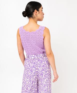 Débardeur sans manches en crochet femme vue3 - GEMO(FEMME PAP) - GEMO