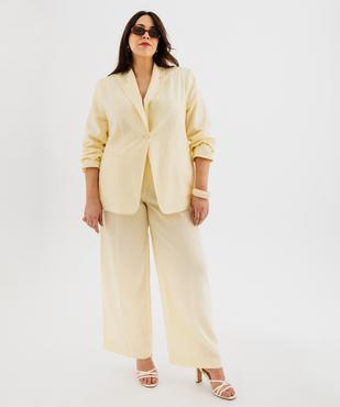 Veste blazer en viscose et lin femme grande taille vue5 - GEMO 4G GT - GEMO