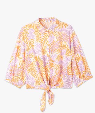 Chemise manches 3/4 fluide à nouer femme vue4 - GEMO(FEMME PAP) - GEMO