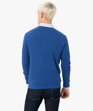 Sweat homme en maille piquée vue3 - GEMO (HOMME) - GEMO