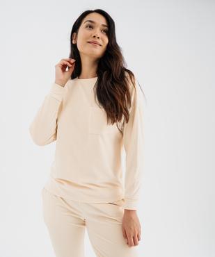 Pyjama pantalon manches longues femme vue3 - GEMO 4G FEMME - GEMO