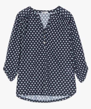 Tee-shirt femme imprimé à manches 3/4 en polyester recyclé vue4 - GEMO 4G FEMME - GEMO