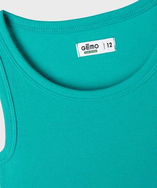 Débardeur en maille côtelée coupe courte fille vue2 - GEMO 4G FILLE - GEMO