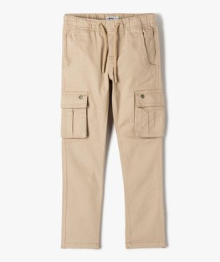 Pantalon en toile avec poches à rabat sur les cuisses garçon vue1 - GEMO (ENFANT) - GEMO