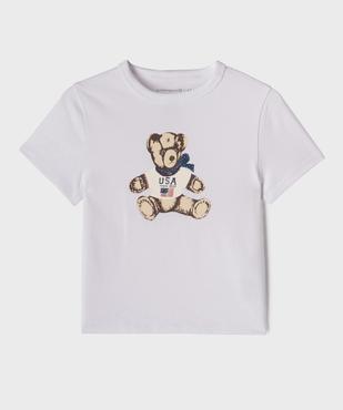 Tee-shirt enfant à manches courtes - LuluCastagnette vue1 - LULU CASTAGNETTE G4G D - GEMO