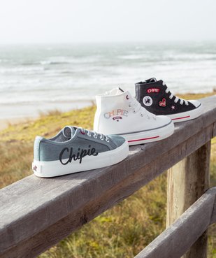 Baskets fille en toile unie style denim à semelle plateforme - Chipie vue6 - CHIPIE - GEMO