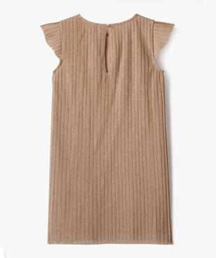 Robe de soirée plissée en maille scintillante fille vue4 - GEMO (ENFANT) - GEMO