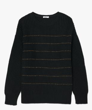 Pull femme à à fines rayures cuivrées vue4 - GEMO(FEMME PAP) - GEMO