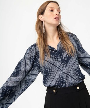 Chemise femme imprimée à manches extra larges vue1 - GEMO(FEMME PAP) - GEMO