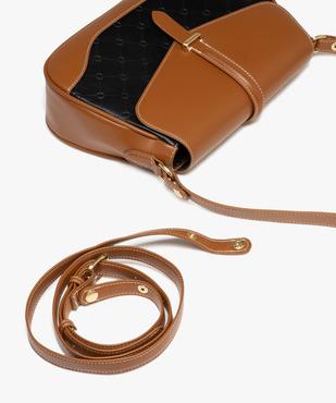 Sac à rabat bicolore avec bandoulière amovible femme vue4 - GEMO (ACCESS) - GEMO