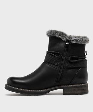 Boots fourrées avec brides cheville femme - Emilia Rosa vue3 - EMILIA ROSA - GEMO