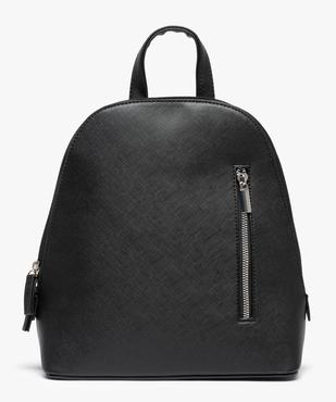 Sac à dos femme texturé à zip vue1 - GEMO (ACCESS) - GEMO