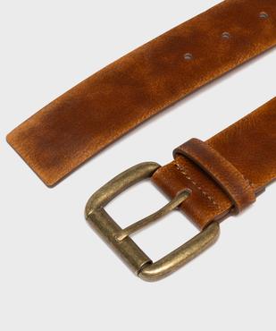 Ceinture patinée à grosse boucle métal vieilli homme vue2 - GEMO (ACCESS) - GEMO