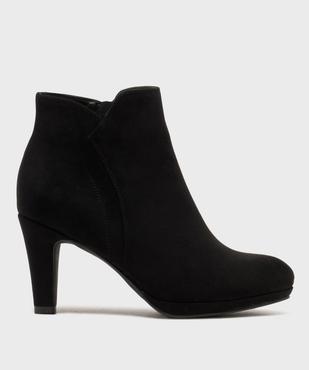 Boots à talon fin et petite plateforme en suédine femme - Valentina Baldano vue1 - VALENTINA BALDA - GEMO