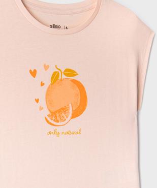 Tee-shirt imprimé à manches ultra courtes fille vue2 - GEMO 4G FILLE - GEMO